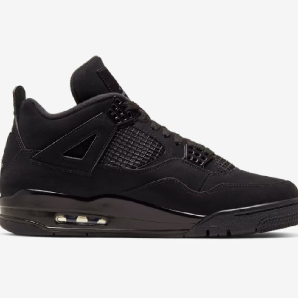 Nike Air Jordan 4 Black Cat BQ7669-010 GS PS TD Kids Size 13y New - Picture 3 of 5